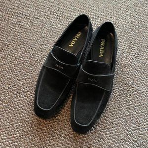 Prada Black Suede Loafer - Size 10